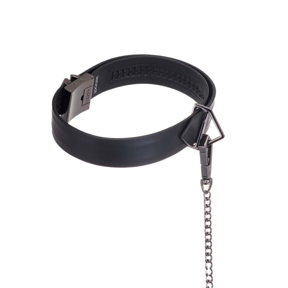 Lockink nyakörv pórázzal, fekete