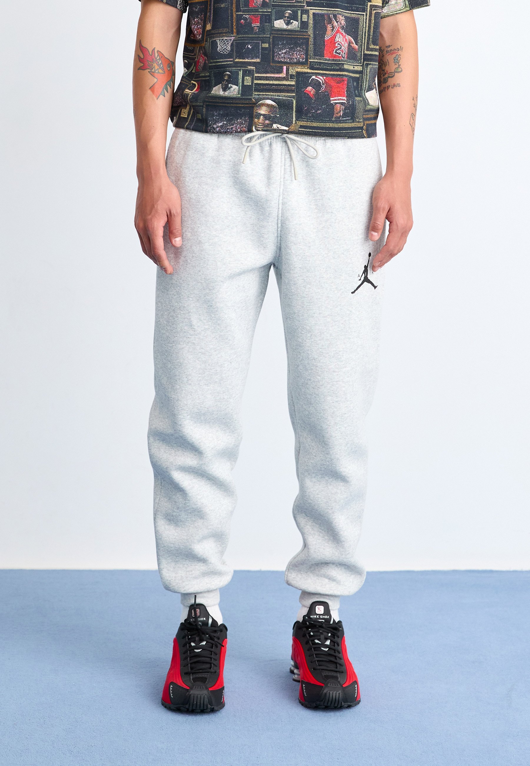 Jordan Jumpman Hose – Trainingshose – Grau meliert/Schwarz