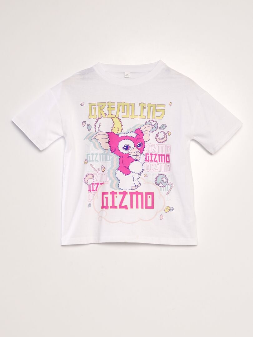 Camiseta de algodão 'Gremlins' - BRANCA