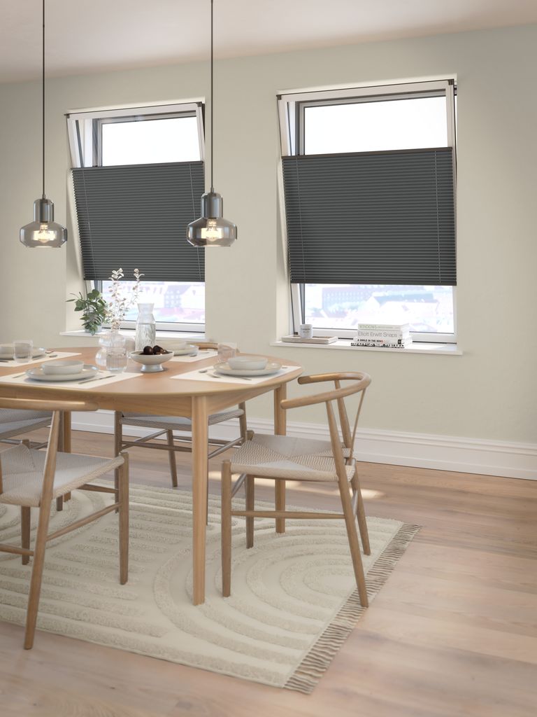 HVEN Svetloodporna plise žaluzija HVEN 60x130cm zgoraj/spodaj siva