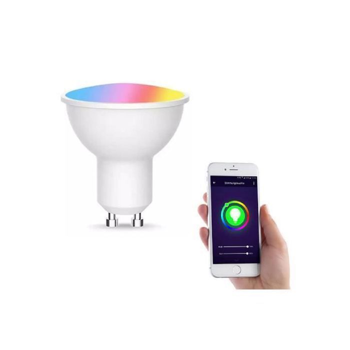 (Pack of 4) GU10 LED Smart Bulb with Wifi - RGB - 4.8W - >380 lm