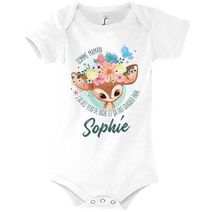 Sophie | Babyrompertje met naam voor een meisje | Net als mama's grote ogen | Schattige babyoutfit voor pasgeborenen van 3-6 maanden