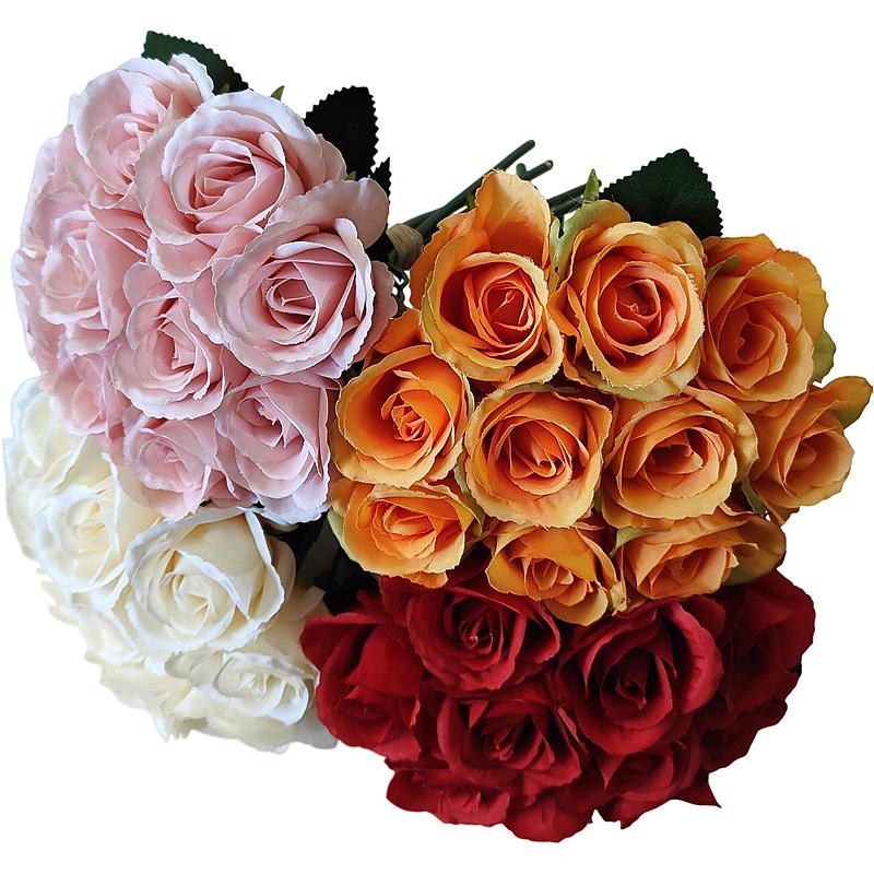 Bouquet di rose per la casa, 10 pezzi, 26 cm