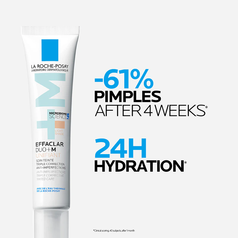 La Roche-Posay Effaclar DUO+M Unifiant creme tonalizante claro com efeito hidratante