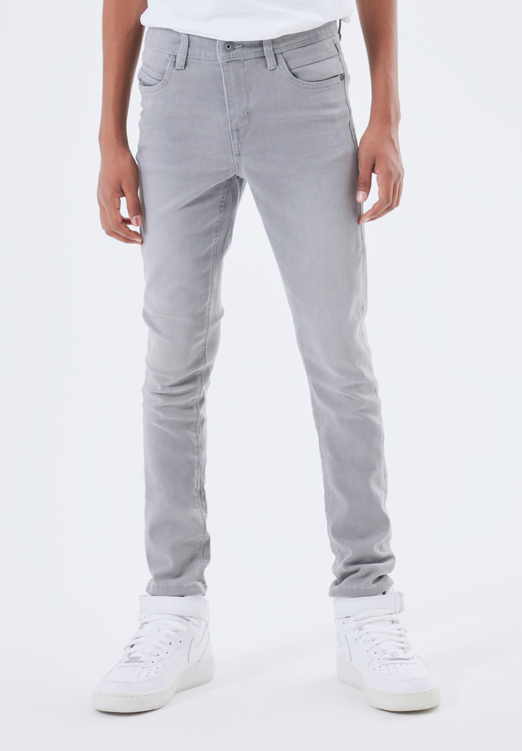 Noem het NKMSILAS - Slim fit jeans - middengrijs denim