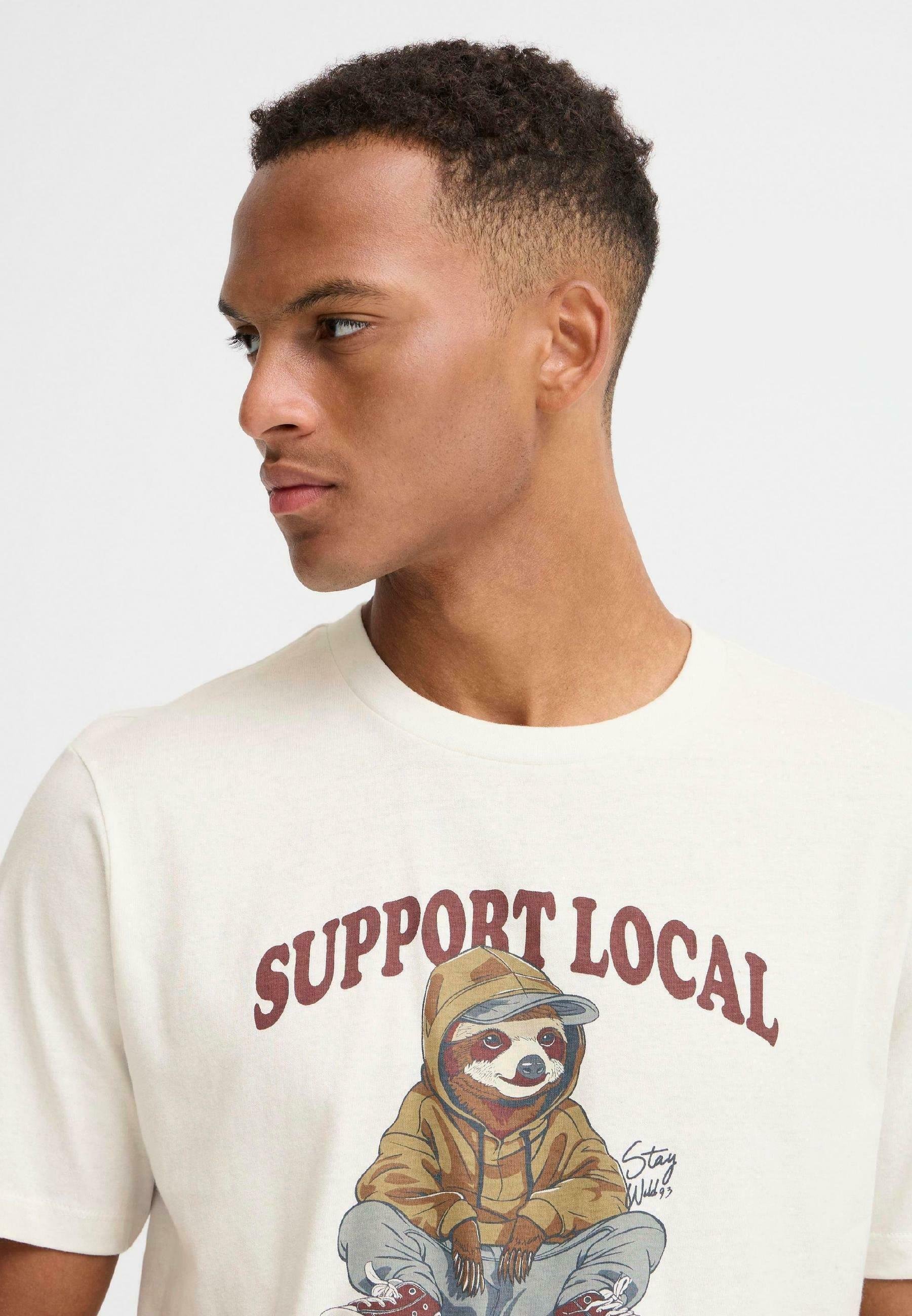 T-shirt Blend Print - vaniglia ghiaccio