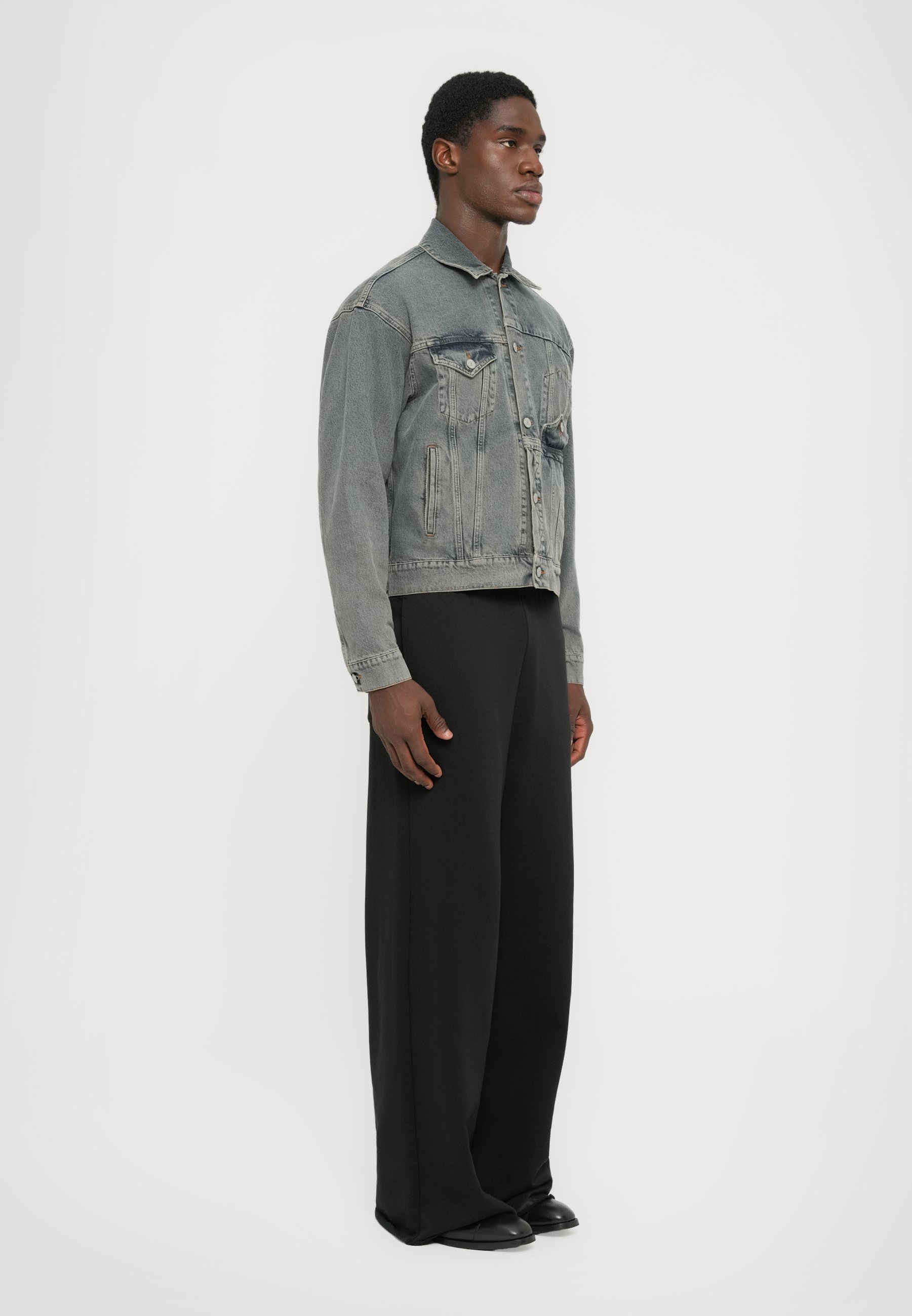 MM6 Maison Margiela denimjack - lichtgrijs