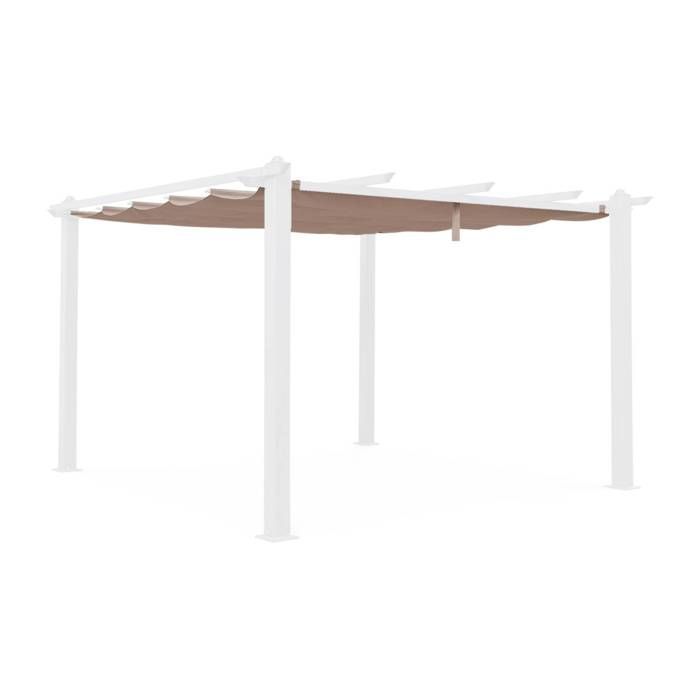 Telo di copertura color tortora per gazebo Condate 3x4 m - telo di ricambio per pergola.