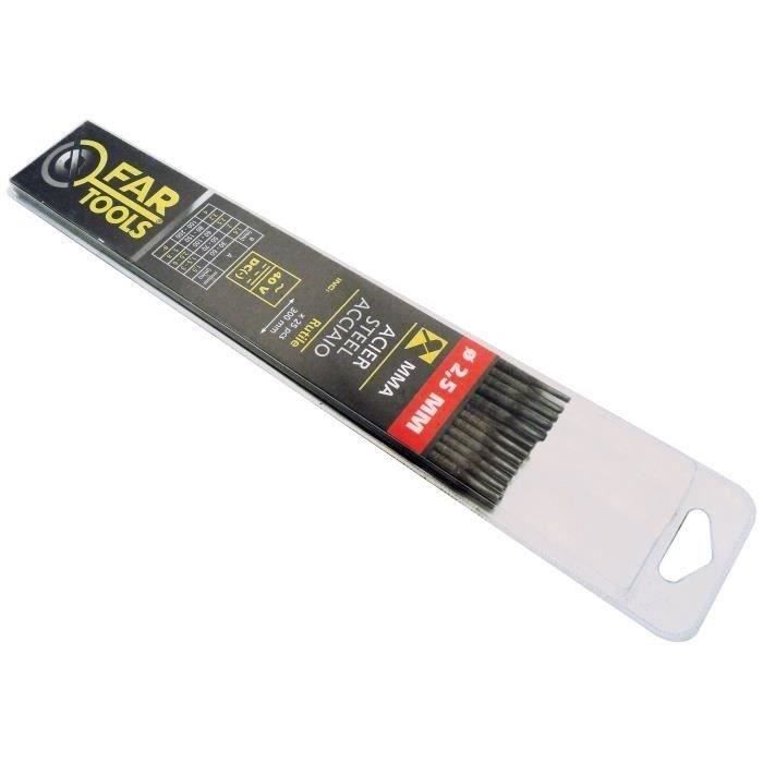 FAR TOOLS Welding electrode - Rutile - Ø 2.5 mm - 25 sticks