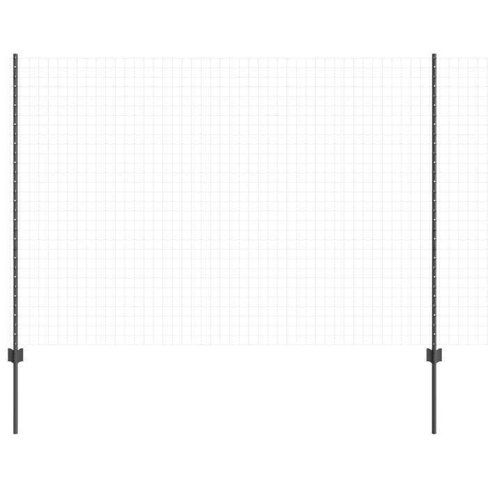 vidaXL 10-piece U-shaped fence posts, grey, 160 cm, steel, 42006288