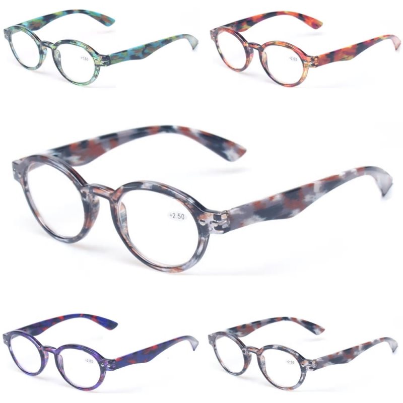 Klassische, ovale Retro-Lesebrille für Damen und Herren mit hochwertigen Federscharnieren