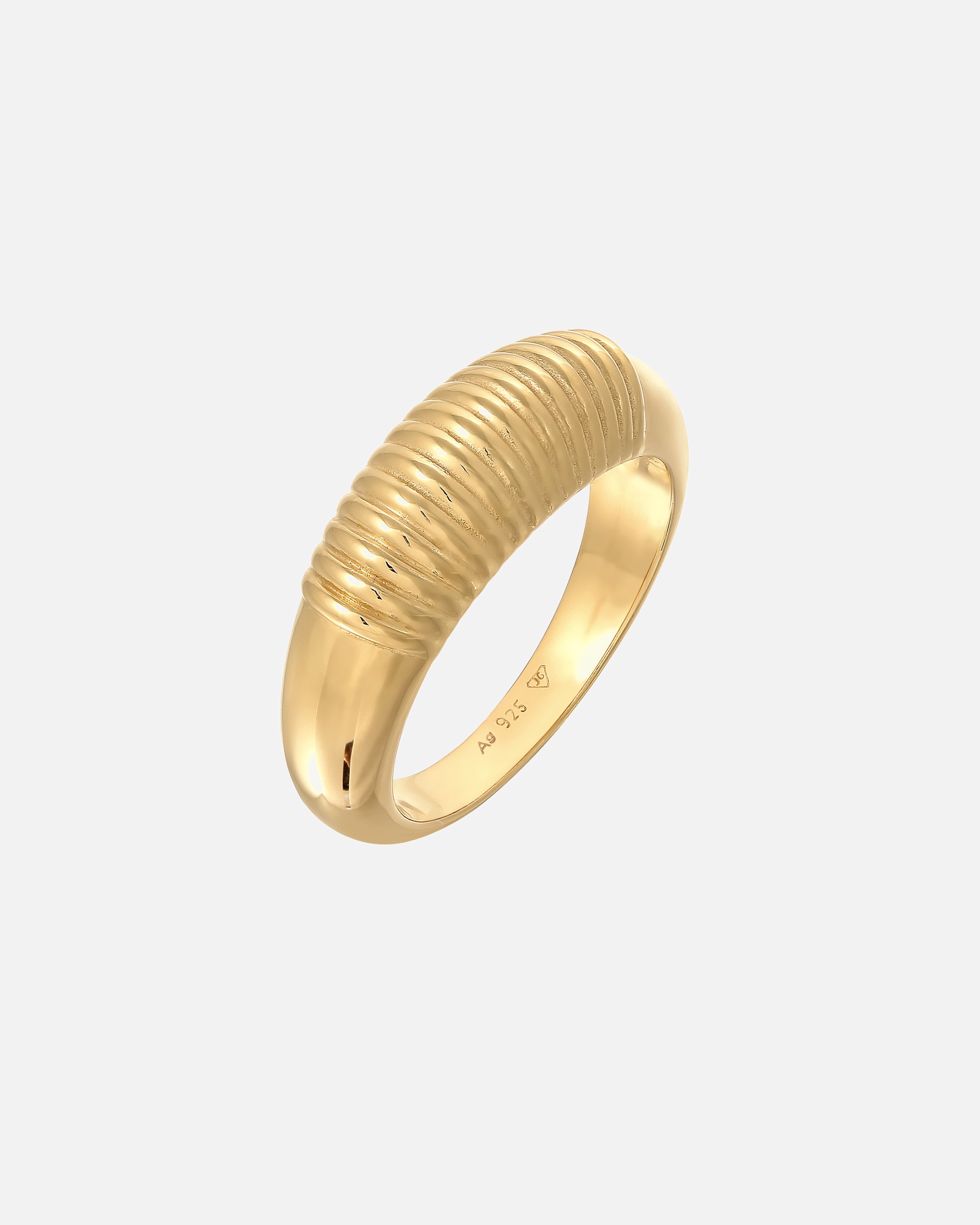 Elli PREMIUM Elli PREMIUM Bague Femmes Côtelé Design Chunky en argent sterling 925 rhodié