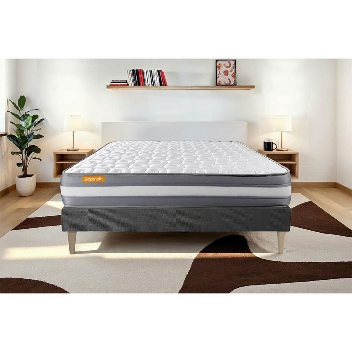Memo Plus Memory Foam Bettgestell und Matratze (90 x 190 cm) – Fest – Grau