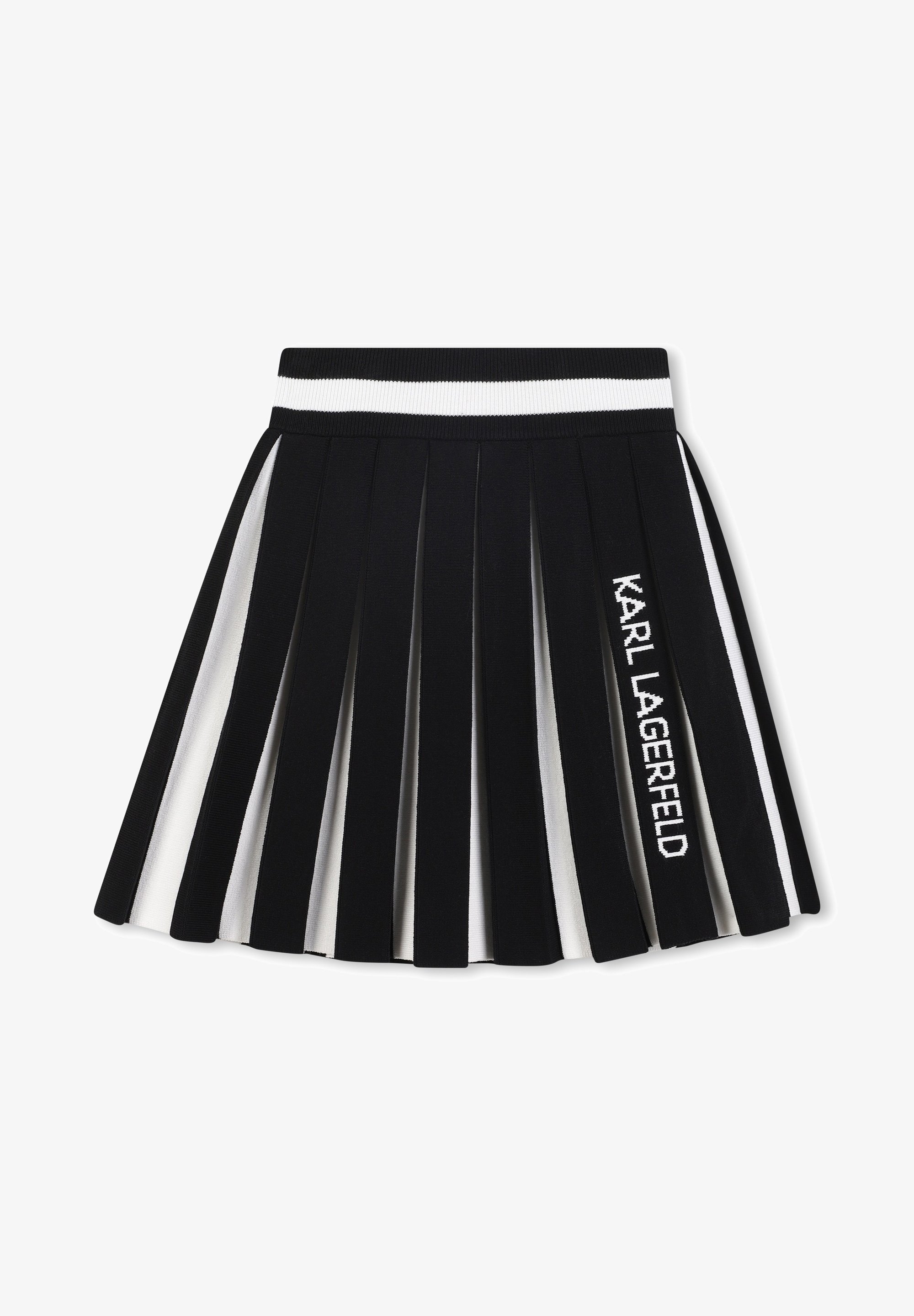 GONNA KARL LAGERFELD KIDS - Gonna a trapezio - nero/bianco