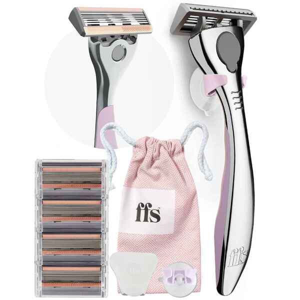 FFS Beauty barbersett – Premium Blossom barberhøvel + 4 blader