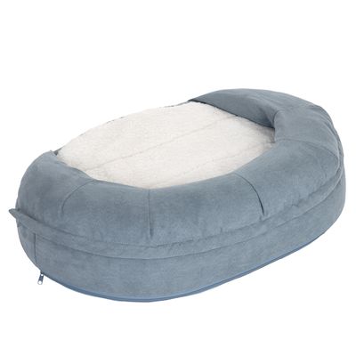 Coussin ovale en mousse à mémoire de forme pour chien - Gris