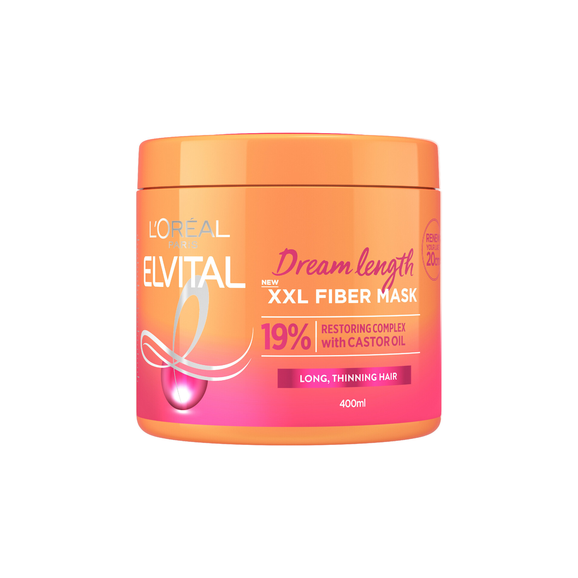 Mască Elvital Dream Length Fiber 400 ml - L'Oréal Paris