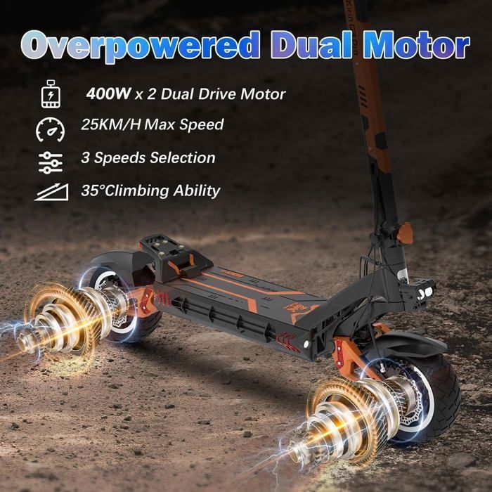 KuKirin G3 Pro Elektroroller – Zwei 2400-W-Motoren – 52 V – 23 Ah – Höchstgeschwindigkeit 65 km/h