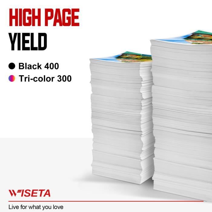 545 546 XL Remanufactured WISETA Ink Cartridges 2 Pack Compatible with CANON PG-545/CL-546XL for Pixma MX495 MX490 iP2800