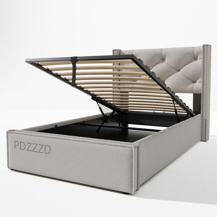 Cama infantil con almacenamiento de 90 x 200 cm con compartimento de almacenamiento, somier de láminas incluido, cama individual con espacio de almacenamiento, gris claro.