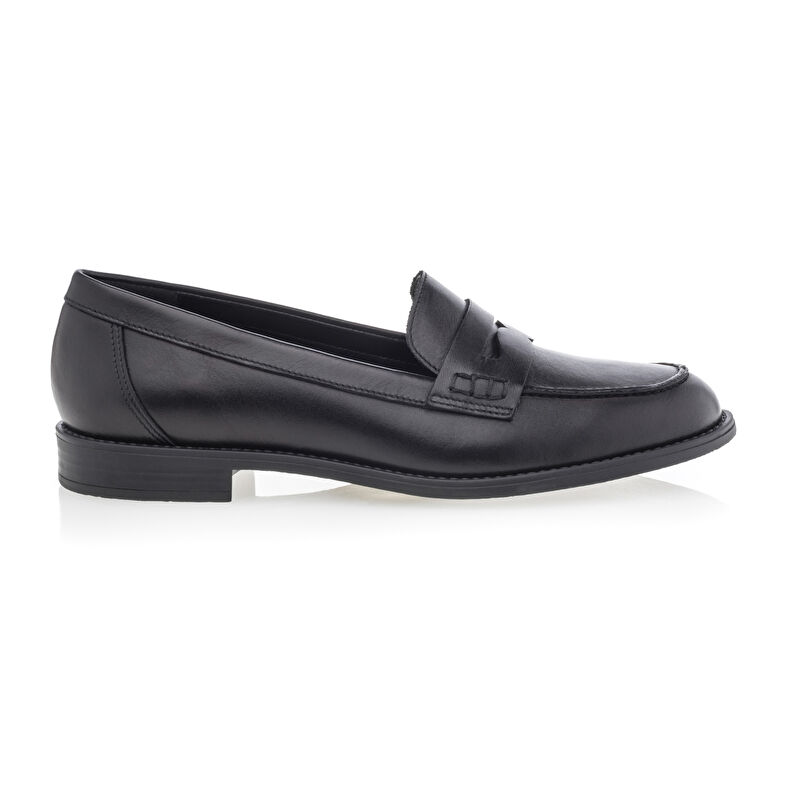 Schwarze Damen-Loafer/Bootsschuhe