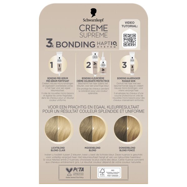 Vopsea cremă de păr Schwarzkopf Creme Supreme 9-0 Blond Deschis Natural 182g