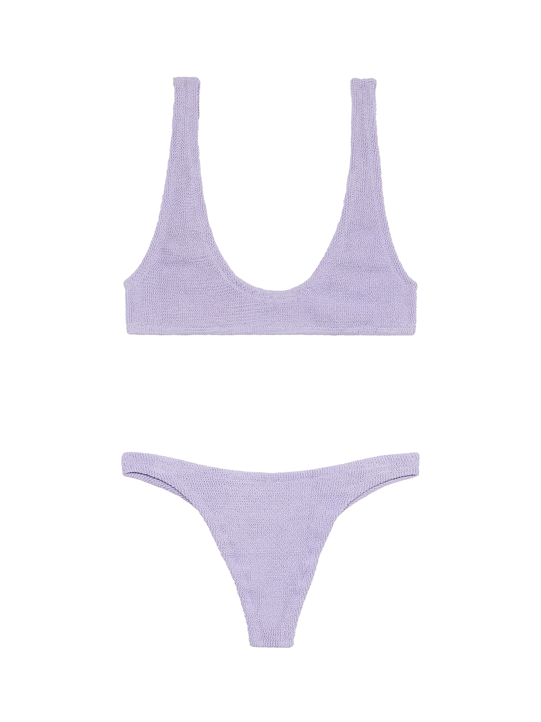 Lila lurex bralette bikini met kleine kreukels voor dames, Pamy Naomi