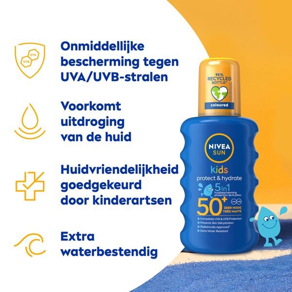 NIVEA Sun Kids Protect & Play SPF50+ Hydraterende Zonnebrand<br>200 ml