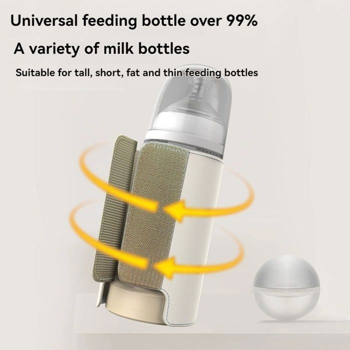 Portable Wireless Baby Bottle Warmer – 8000mAh Battery - 6 Heat Settings - 18W Fast Heating, Ideal for Travel and Home