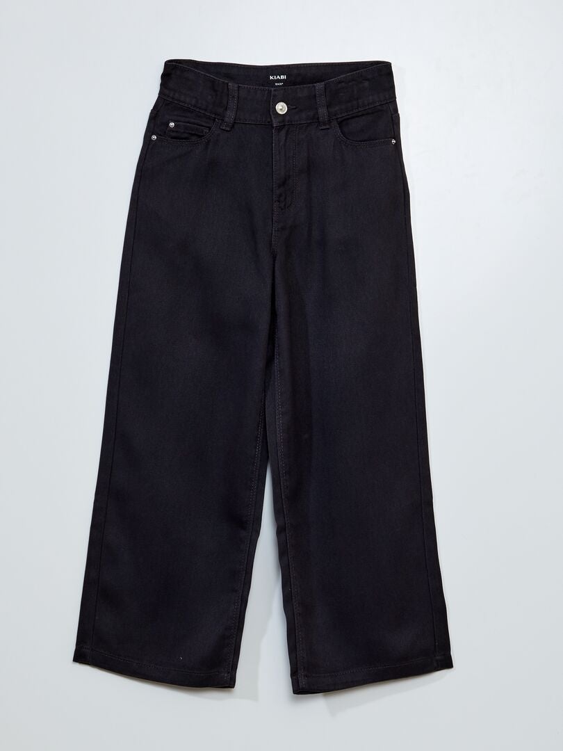 Broek met wijde pijpen - ZWART