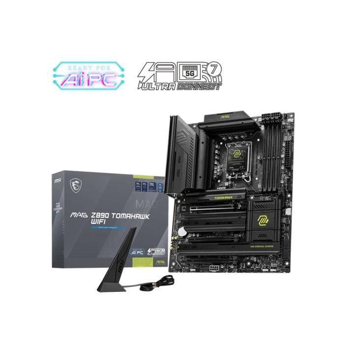 Carte mère - MSI - MAG Z890 TOMAHAWK WIFI - Wi-Fi 7, 5G LAN, Thunderbolt, PCIe 5.0, Intel Core Ultra