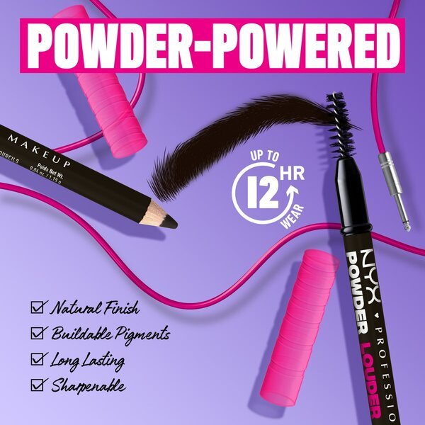 NYX Professional Makeup Powder Louder Black Brow Pencil uzacu zīmulis