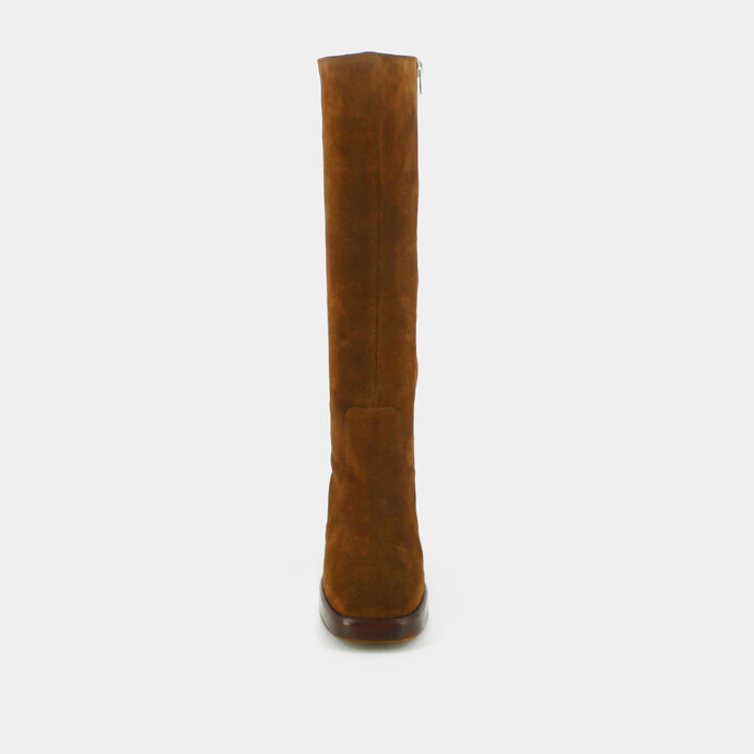 Bottes à plateformes  en croute cognac