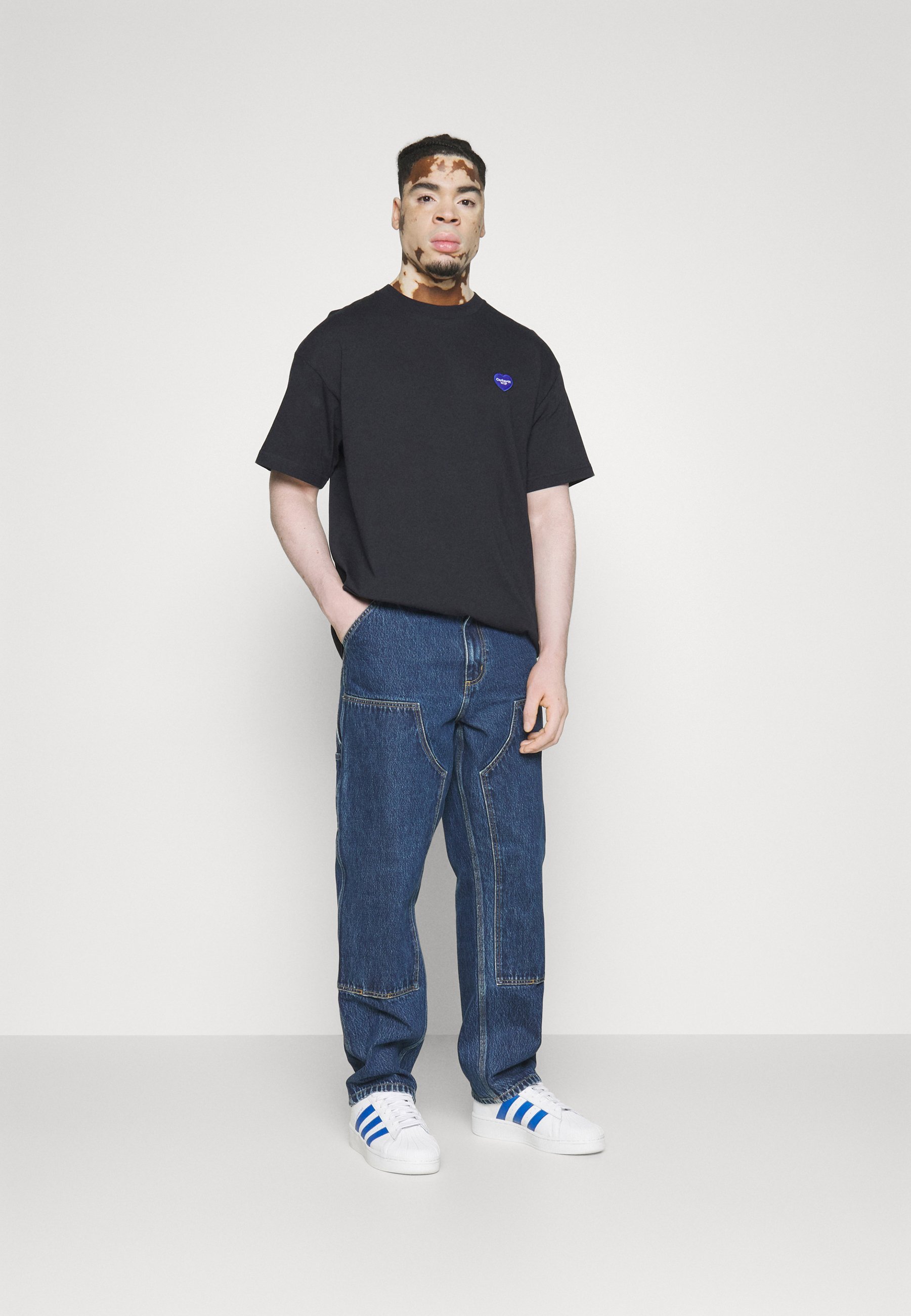 Carhartt WIP DOUBLE KNEE PANT - Rechte pijpen jeans - blauw stonewashed