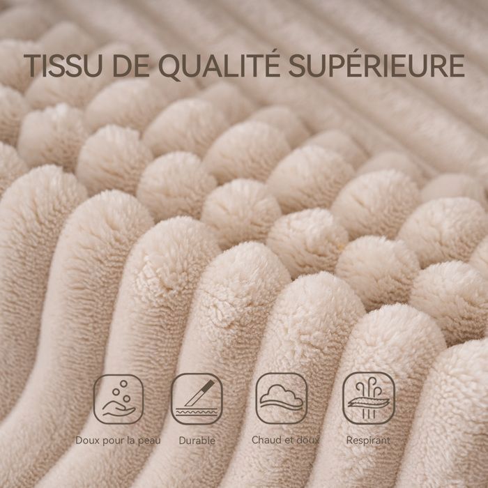 Sofá esquinero derecho de 263x171x59cm, combinación libre, no requiere montaje, sofá en forma de L de 4 plazas con chaise longue, pana beige.