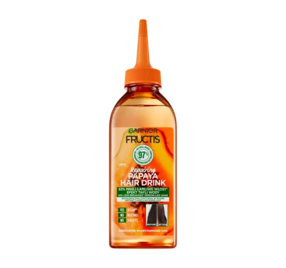 Garnier Fructis Hair Drink Papaya błyskawiczna odżywka do włosów w płynie 200 ml