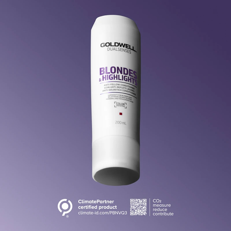 „Goldwell Dualsenses Blondes & Highlights“ kondicionierius šviesiems plaukams, neutralizuojantis geltonus atspalvius