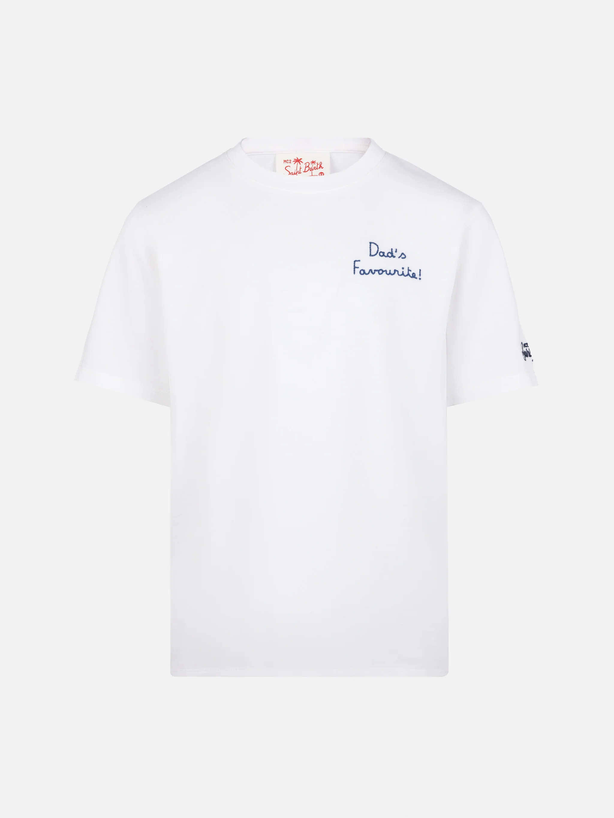 Portofino Jr. katoenen jersey T-shirt met 'Dad's Favourite'-borduurwerk.