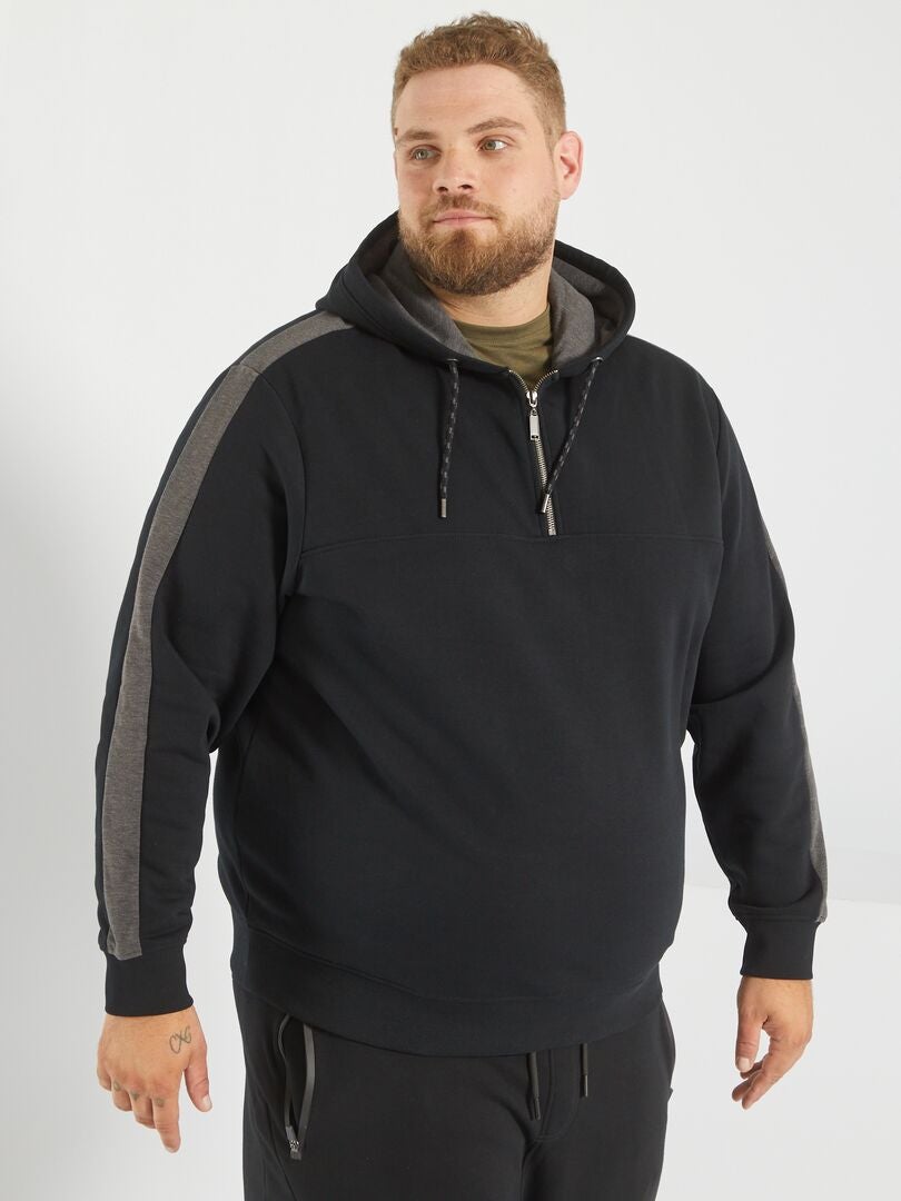 Fleece hoodie - Zwart