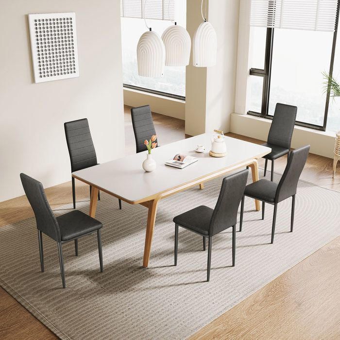 Lot de 6 Chaises de Salle à Manger Style Contemporain pour Notre Salle à Manger, Cuisine, Salle de Réunion