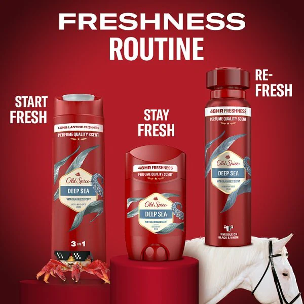 Sprchový gel Old Spice Deep Sea pro muže 400ml | Pánské | Superdrug