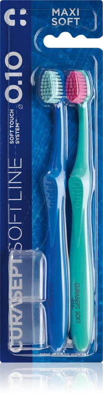 „Curasept Softline 0.10 Maxi Soft“ dantų šepetėlis, 2 vnt.