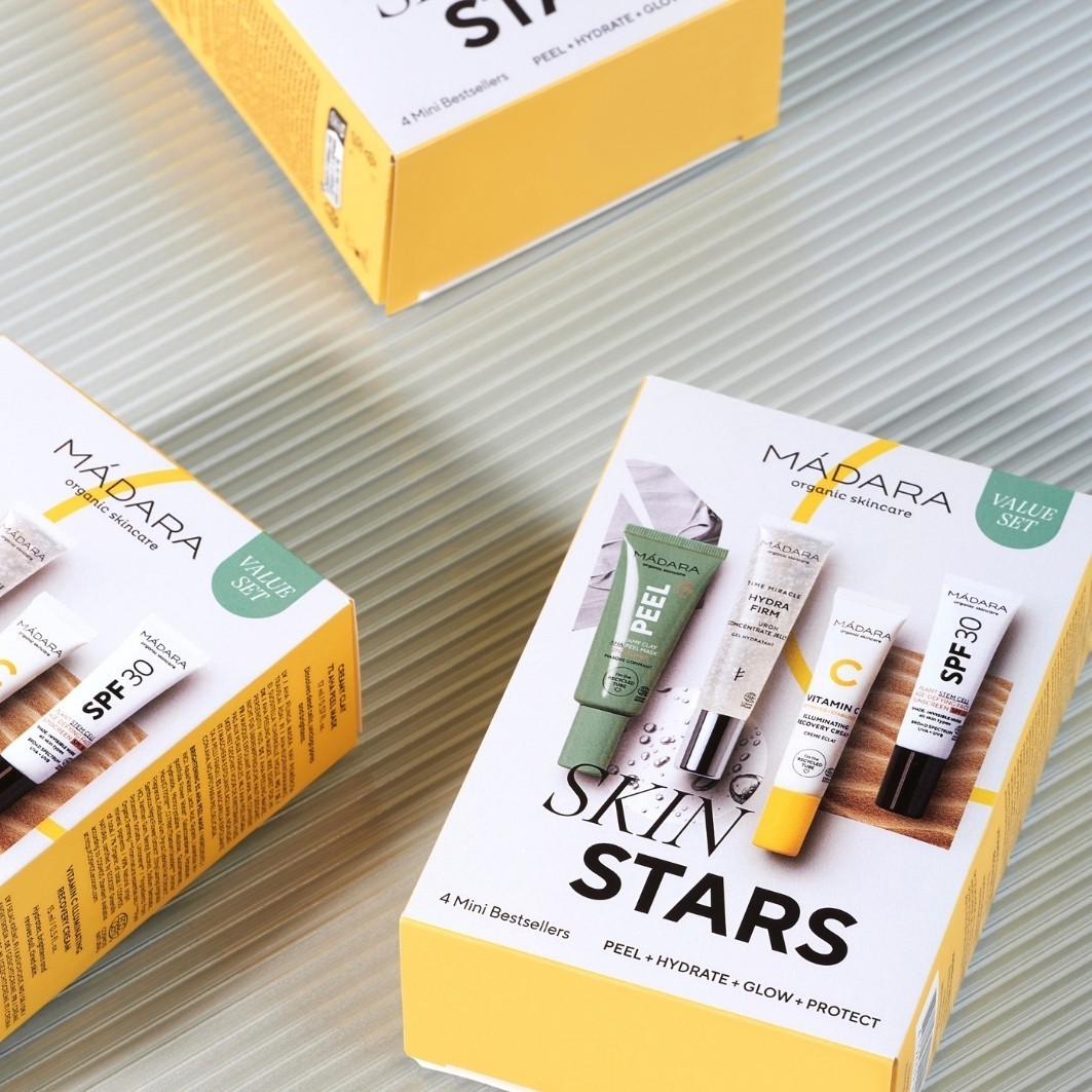 Sada na starostlivosť o tvár MÁDARA Skin Stars 4 Mini bestsellerová sada - 1 kus