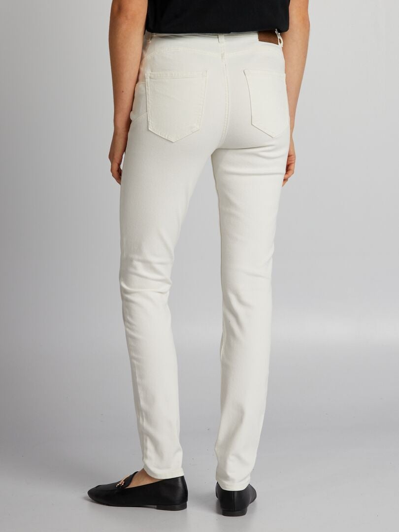 Calça jeans skinny de cintura alta - L28 - BRANCA