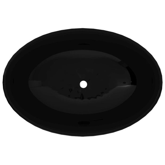 Lavabo ovalado de cerámica vidaXL, lavabo de encimera para baño, Hogar 140675