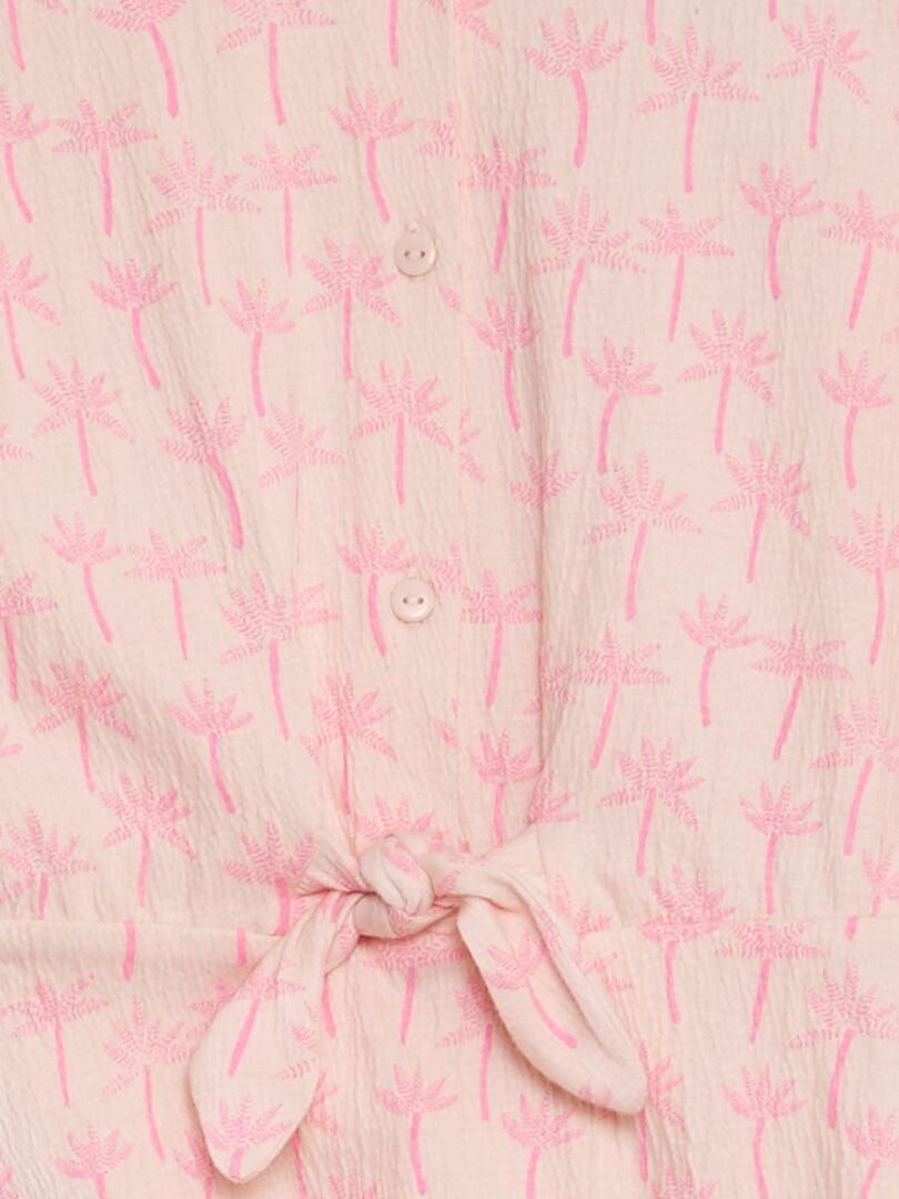 Jurk met ruches - ROZE