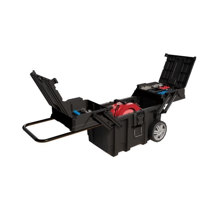 KETER | 15G Gereedschapskist voor de bouwplaats, doe-het-zelf, zwart, 64,6 x 37,3 x 41 cm