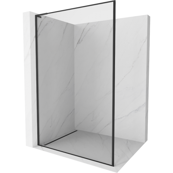 Ścianka prysznicowa Walk-in Mexen Kioto L 50 x 200 cm, czarny wzór, czarna