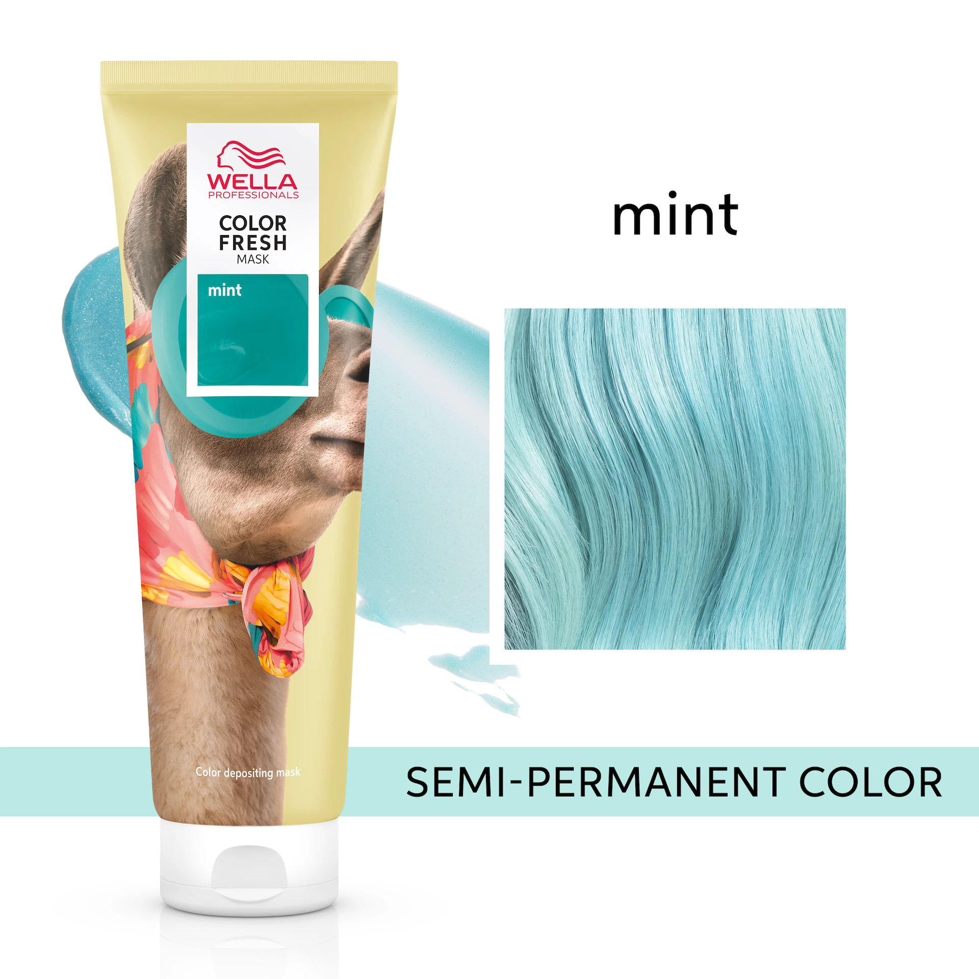 Wella Professionals Color Fresh hajmaszk menta színben 150 ml