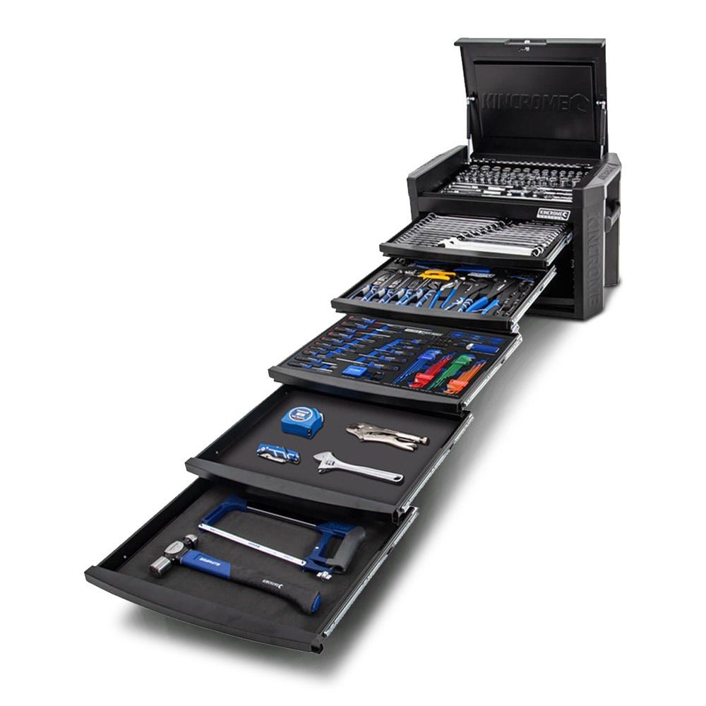 Conjunto de ferramentas de contorno KINCROME TFL com 246 peças e 6 gavetas, preto P1800MB